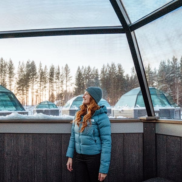 Nordic nights: Northern lights magic in a glass igloo