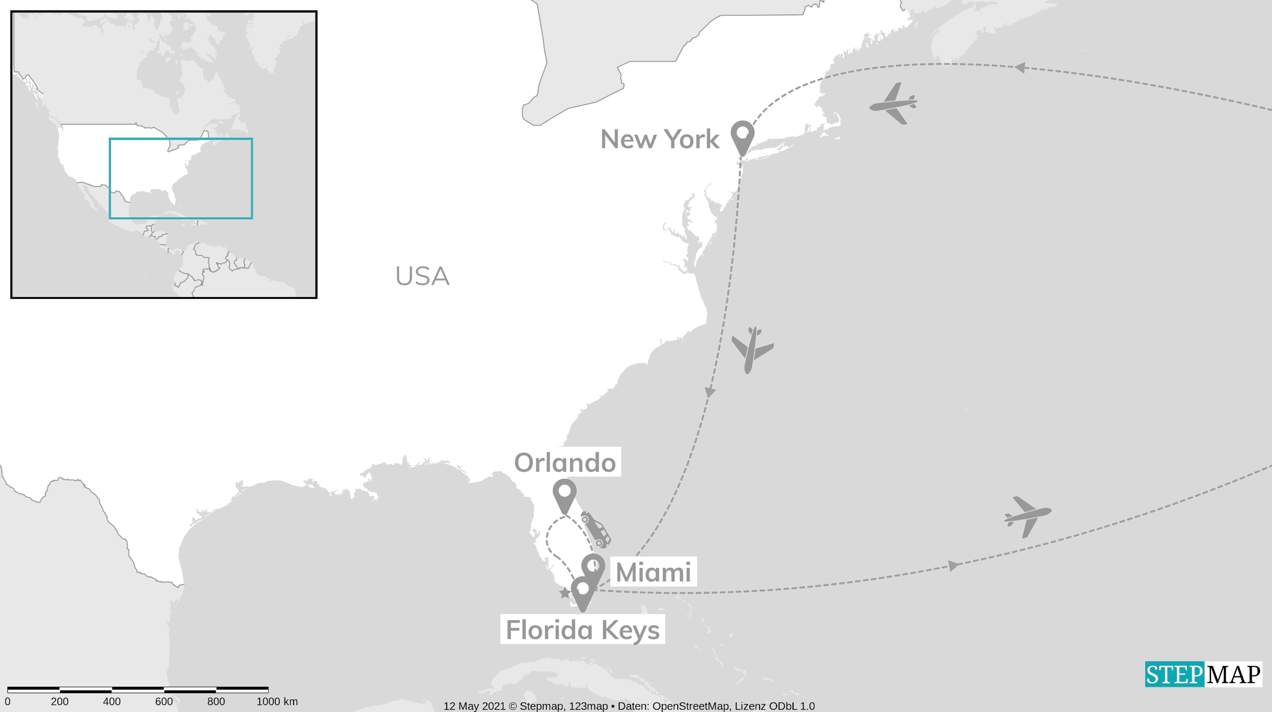 New York City and Florida: The Big Apple to The Sunshine State